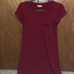 Maroon t-shirt dress